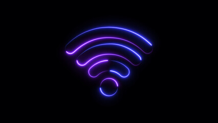 multicolor Wi-Fi icon. Wireless Connection.