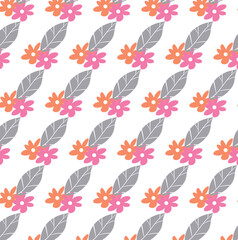 seamless pattern with autumn leaves