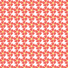 seamless pattern with red flowers
