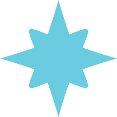 blue star isolated on white