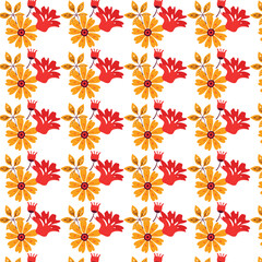 seamless pattern with autumn leaves