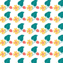 seamless pattern with autumn leaves