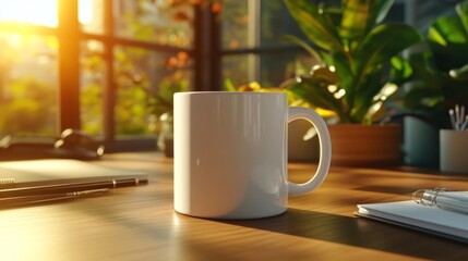 Minimalist Architectural Studio Mug Mockup. Generative AI