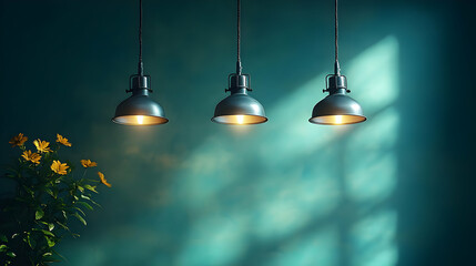 Lights Illuminate Room Decor with Plants Peacefully