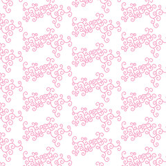 seamless pattern with pink hearts