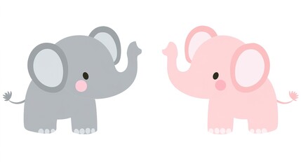 Naklejka premium elephant with heart