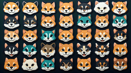 Cute Animals Show Their Faces with Happy Expressions