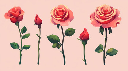Naklejka premium rose flower blooming plant