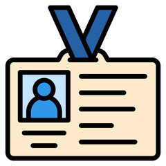 Employee Id Icon Element For Design