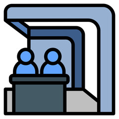 Trade Show Booth Icon Element For Design