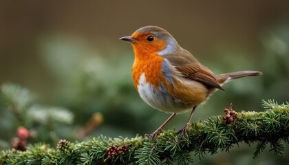 Northern Cardinal Pair in tree branche on Spring time