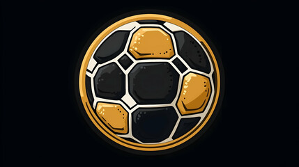 Fototapeta premium Soccer Ball Design: Gold and Black, Sporting Goods