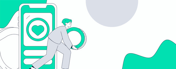 Online shopping payment security character flat vector concept operation hand drawn illustration
