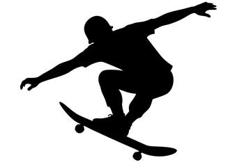 Fototapeta premium silhouette of a man jumping