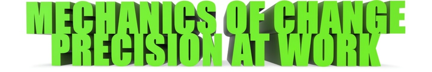 Mechanics of Change Precision at Work, 3d text