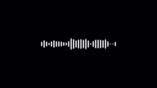 Audio sound waveform animation, Animated sound waveform spectrum with transparent background, Sound audio equalizer animation, Speech wave, sound wave,  Audio spectrum
