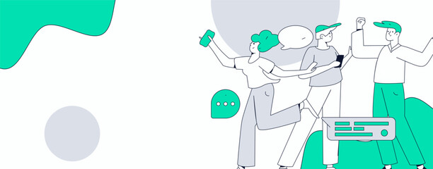 Communicate with consultants flat vector character concept operation hand drawn illustration
