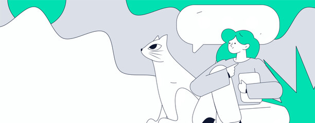 Communicate with consultants flat vector character concept operation hand drawn illustration
