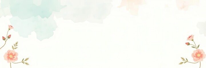 Obraz premium Watercolor wedding invitation card template featuring elegant floral design, elegant, romantic, pastel