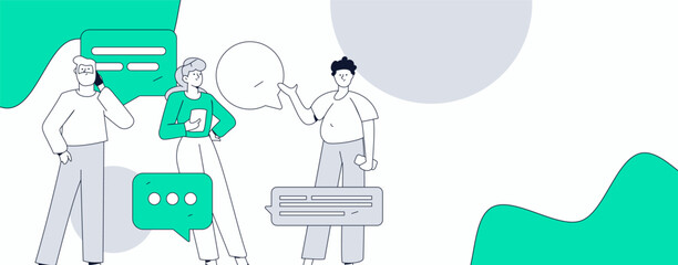 Communicate with consultants flat vector character concept operation hand drawn illustration
