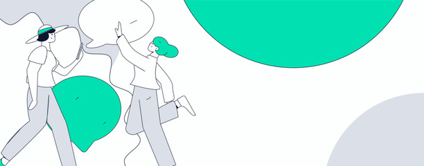 Communicate with consultants flat vector character concept operation hand drawn illustration
