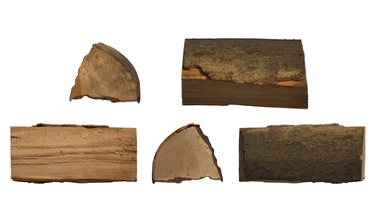 firewood 3d isolated on transparant background
 
