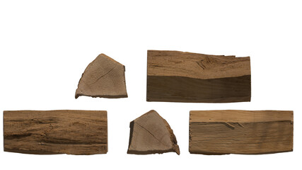 firewood 3d isolated on transparant background