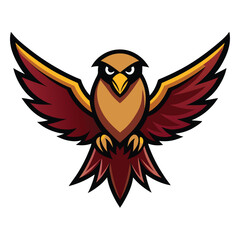 Eagle flying mascot logo