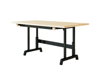 Realistic 3d design of real working table isolate on transparent background