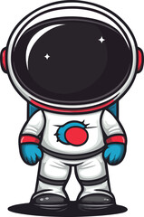 Obraz premium Cute Astronaut play game cartoon vector on white background
