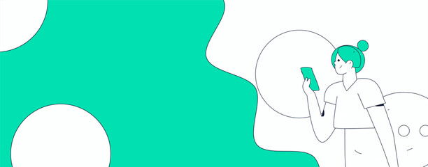 Communicate with consultants flat vector character concept operation hand drawn illustration
