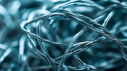 Metal wire abstract photography close-up industrial environment artistic perspective creative concept for visual appeal