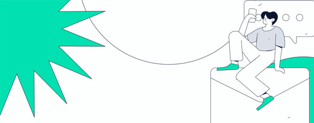 Communicate with consultants flat vector character concept operation hand drawn illustration
