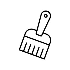 paint brush icon, line vector isolated on white background. trendy and modern design