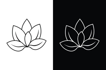Modern Magnolia Flower Line Icon. Clean and Elegant Vector Graphics © Nezamur