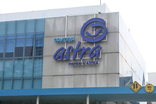 Astra Insurance front office building. Semarang, Indonesia, December 25th 2022