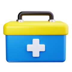 Obraz premium emergency kit 3d render icons