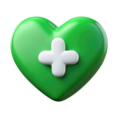 heart with cross plastic 3d icon in cartoon plastic style minimal isolated on transparent white background, clipping path
