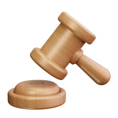 gavel 3d render icons