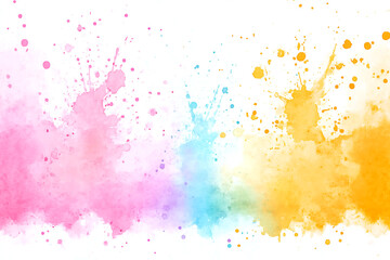 Fototapeta premium A colorful splash of paint with a rainbow of colors. The colors are bright and vibrant, creating a sense of energy and excitement. The splatters of paint are scattered throughout the image