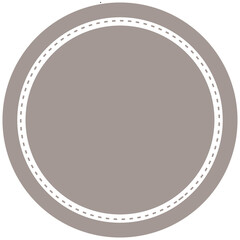 circle logo frame. Round circular banner frames, borders, hand drawn, circular markers highlighting text or logo. grey frame made of circles