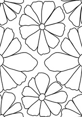 seamless pattern with flowers for print, re-edit, fabric, cover, pattern, journaling, etc. 