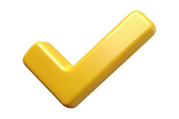 check mark button plastic 3d icon in cartoon plastic style minimal isolated on transparent white background, clipping path