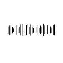 Sound waves and audio soundwave vector icon