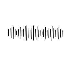Sound waves and audio soundwave vector icon