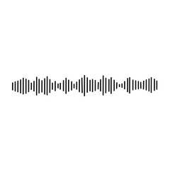 Sound waves and audio soundwave vector icon