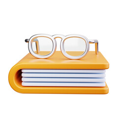 reading glasses 3d render icons