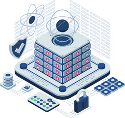 Isometric Quantum Resistant Encryption with a Central Secure Server