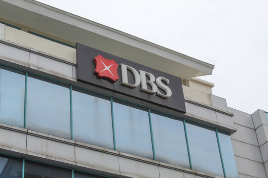 DBS Bank building. Semarang, Indonesia, December 25th 2022