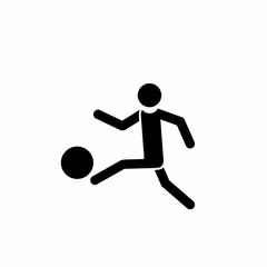 a man with a ball, sports, a healthy lifestyle, a pictogram of a human figure. silhouette of a running man